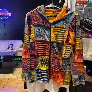 Rising International Multicolor Artistic Hoodie